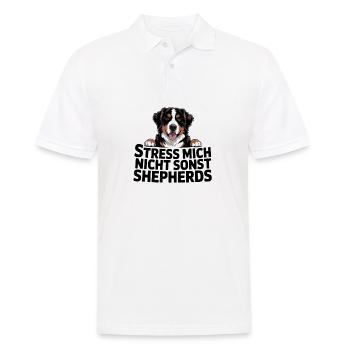 Australian Shepherd – Don't Stress Me - Men's Polo Shirt - white - Front - Kai (181cm)