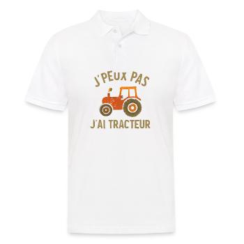 I can't I have tractor humor farmer farm - Men's Polo Shirt - white - Front - Kai (181cm)