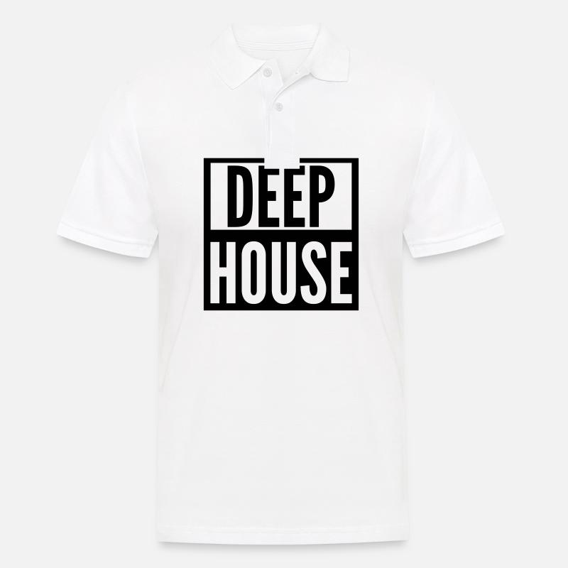 deep house - Männer Poloshirt - Weiß