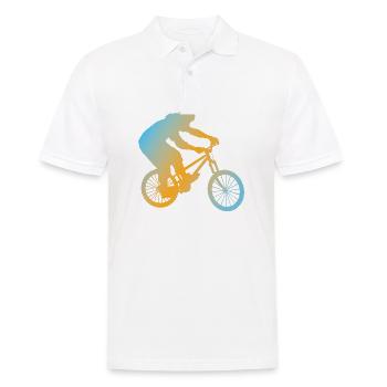 Fahrrad - Männer Poloshirt - Weiß - Vorne - Kai (181cm)