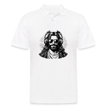 DJ Jésus - Polo Homme - blanc - Devant - Kai (181cm)