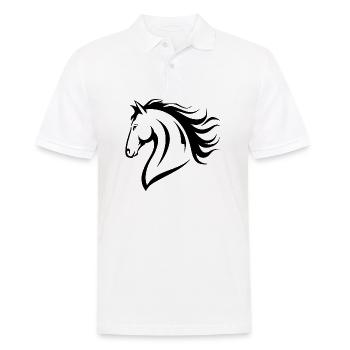 Reiten Reiten - Männer Poloshirt - Weiß - Vorne - Kai (181cm)
