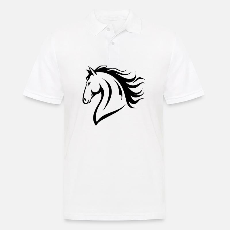 Cheval Équitation Équitation - Polo Homme - blanc