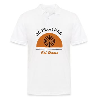 Ich kann nicht, ich habe gejagt - Männer Poloshirt - Weiß - Vorne - Kai (181cm)