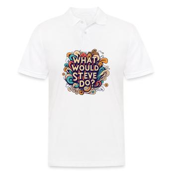What would Steve do Steven - Männer Poloshirt - Weiß - Vorne - Kai (181cm)