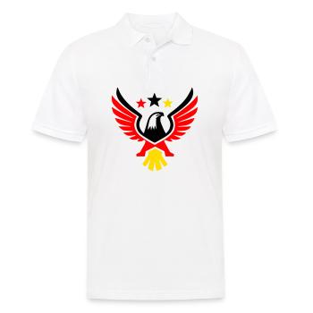 Bundesadler Dreifarbig Deutschland Wappen Vektor - Männer Poloshirt - Weiß - Vorne - Kai (181cm)