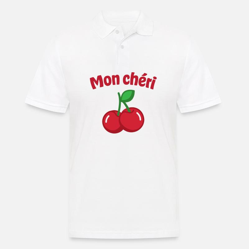 Mon chéri - Männer Poloshirt - Weiß