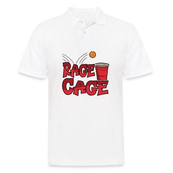 Rage Cage Boire de l’alcool Fête Jeu à boire - Polo Homme - blanc - Devant - Kai (181cm)