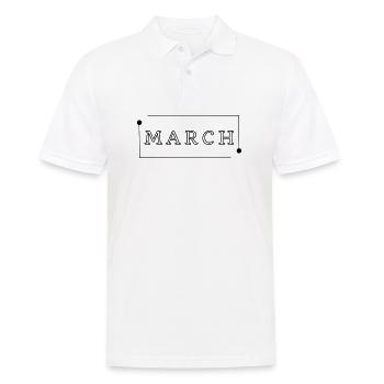 march - Männer Poloshirt - Weiß - Vorne - Kai (181cm)