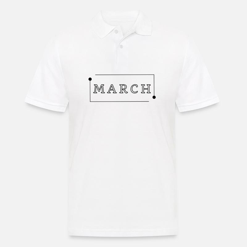 march - Männer Poloshirt - Weiß