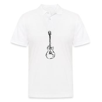 Guitar, guitarist - Men's Polo Shirt - white - Front - Kai (181cm)