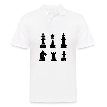 Pièces d’échecs - Polo Homme - blanc - Devant - Kai (181cm)