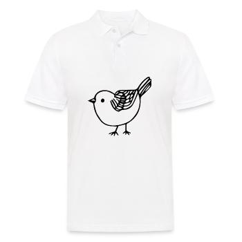 Vogel - Männer Poloshirt - Weiß - Vorne - Kai (181cm)