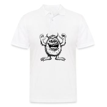 Monster - Männer Poloshirt - Weiß - Vorne - Kai (181cm)