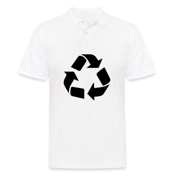 Recycling Symbol - Männer Poloshirt - Weiß - Vorne - Kai (181cm)