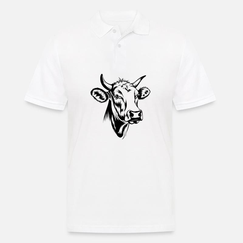 Kuh Kühe - Männer Poloshirt - Weiß