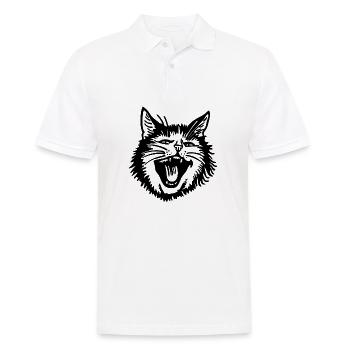 Chat Chats Chat Dame Chat Amoureux Chat Visage - Polo Homme - blanc - Devant - Kai (181cm)