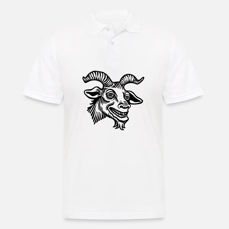Steinbock Ziege - Männer Poloshirt - Weiß