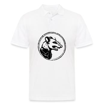 Opossum - Männer Poloshirt - Weiß - Vorne - Kai (181cm)