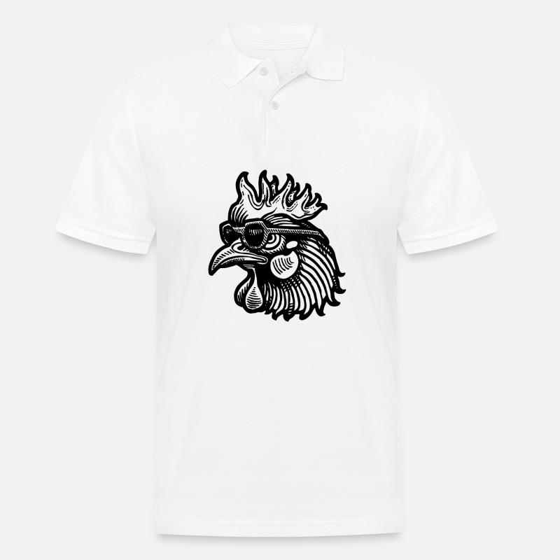Huhn Hühnerstall - Männer Poloshirt - Weiß