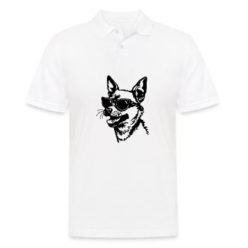 Chien Chihuahua - Polo Homme - blanc - Devant - Kai (181cm)