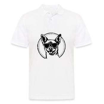 Chien Chihuahua - Polo Homme - blanc - Devant - Kai (181cm)