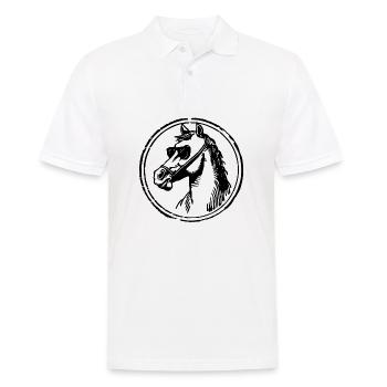 Cheval Chevaux Tête de cheval - Polo Homme - blanc - Devant - Kai (181cm)