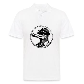 Krokodil Alligator - Männer Poloshirt - Weiß - Vorne - Kai (181cm)