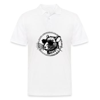Maus Ratte - Männer Poloshirt - Weiß - Vorne - Kai (181cm)