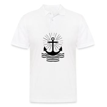 Anker - Männer Poloshirt - Weiß - Vorne - Kai (181cm)