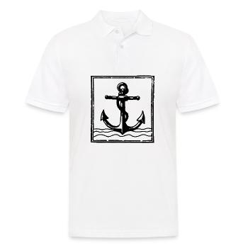 Anker - Männer Poloshirt - Weiß - Vorne - Kai (181cm)