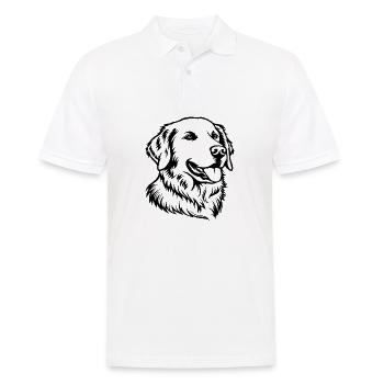 Golden Retriever Dog Dogs - Men's Polo Shirt - white - Front - Kai (181cm)