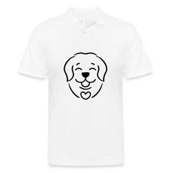 Chien Golden Retriever - Polo Homme - blanc - Devant - Kai (181cm)