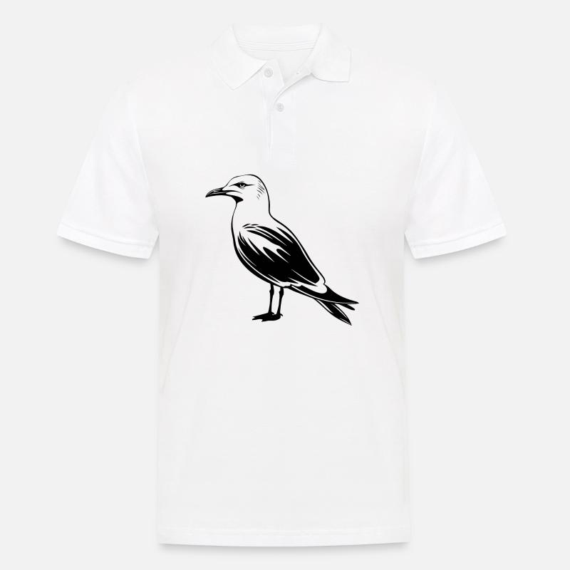Möwe - Männer Poloshirt - Weiß