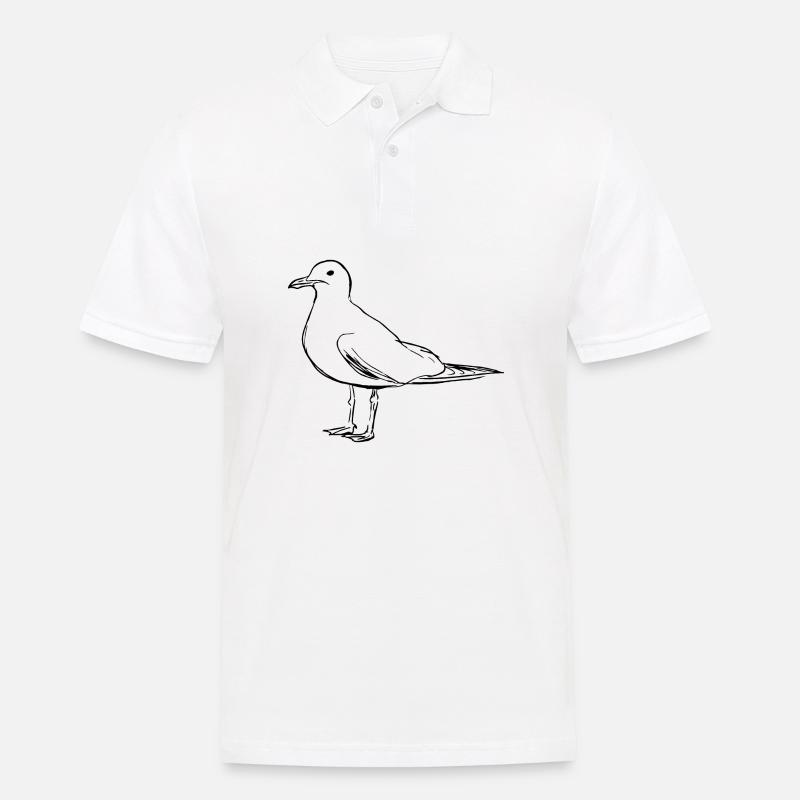 Gabbiano - Polo da uomo - bianco