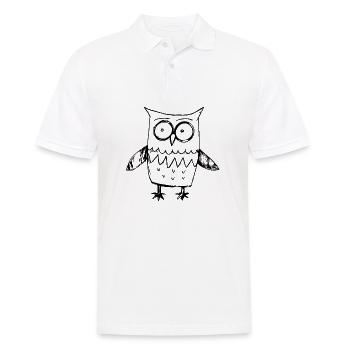 Eule Eulen Vogel - Männer Poloshirt - Weiß - Vorne - Kai (181cm)