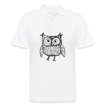 Eule Eulen Vogel - Männer Poloshirt - Weiß - Vorne - Kai (181cm)