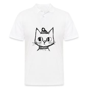 Cat Cats Cat Face - Men's Polo Shirt - white - Front - Kai (181cm)