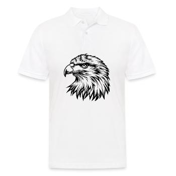 Adler Adlerkopf - Männer Poloshirt - Weiß - Vorne - Kai (181cm)