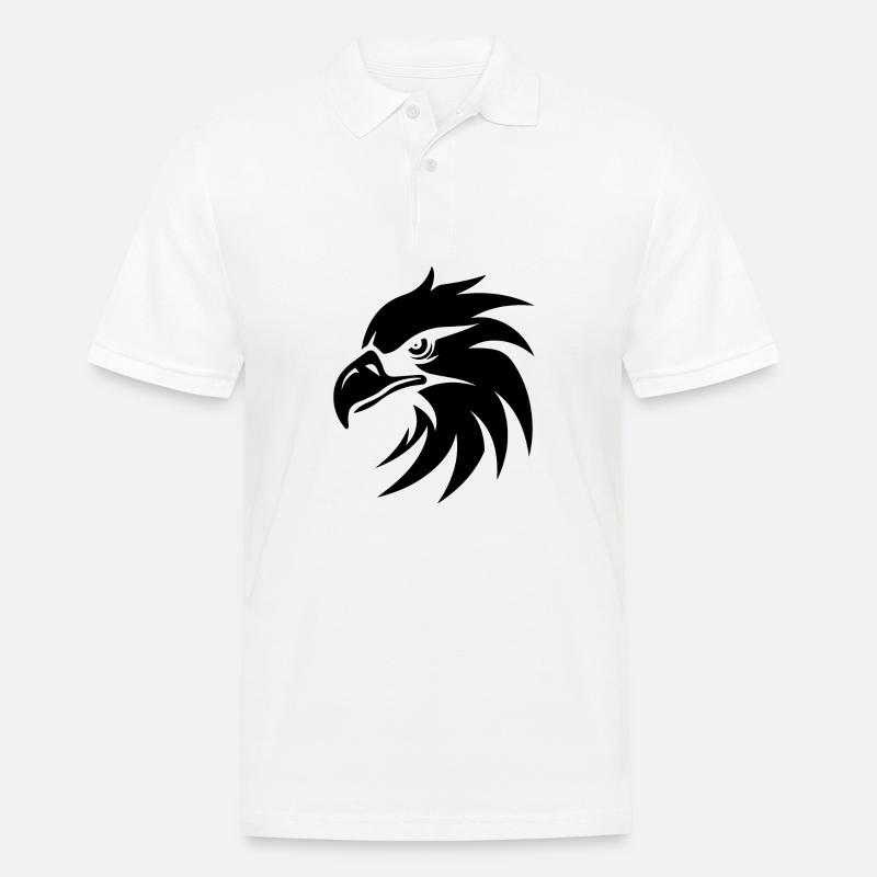 Adler Adlerkopf - Männer Poloshirt - Weiß