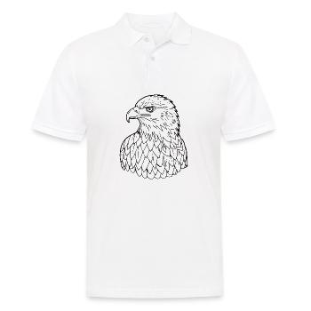 Adler Adlerkopf - Männer Poloshirt - Weiß - Vorne - Kai (181cm)
