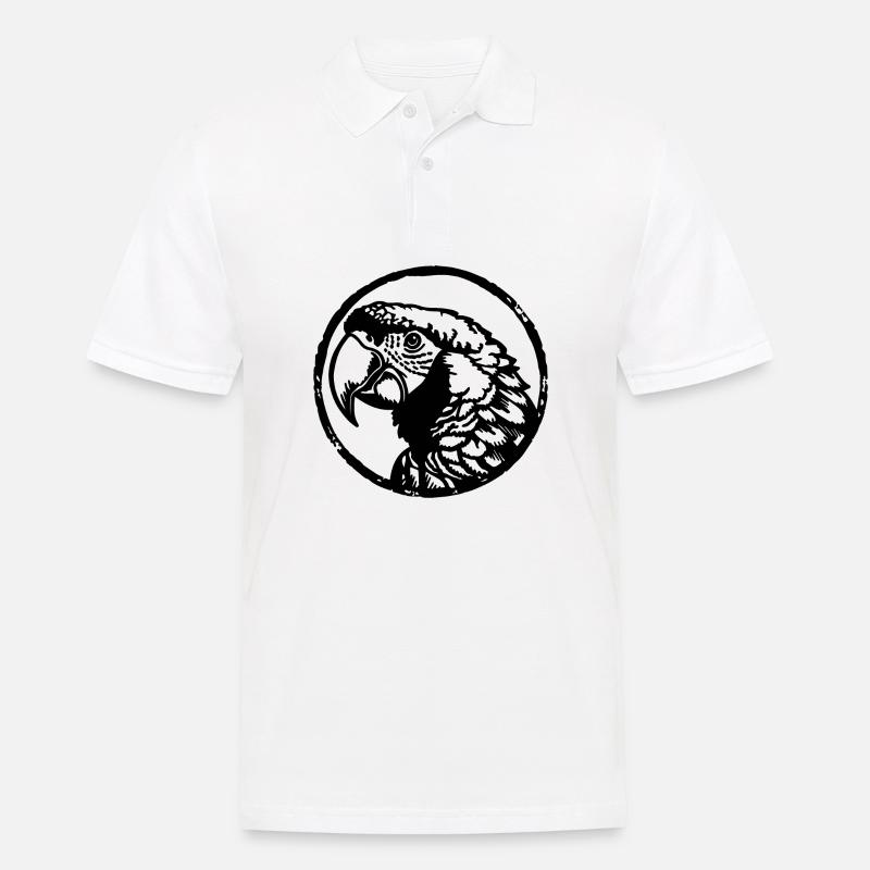 Papagei Vogel - Männer Poloshirt - Weiß
