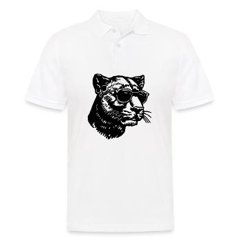 Panther - Männer Poloshirt - Weiß - Vorne - Kai (181cm)