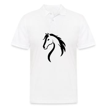Pferd Pferde Reiten Reiter Reiterin - Männer Poloshirt - Weiß - Vorne - Kai (181cm)