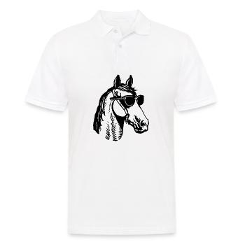 Pferd Pferde Reiten Reiter Reiterin - Männer Poloshirt - Weiß - Vorne - Kai (181cm)