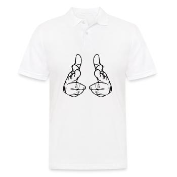 Hand Pistol - Finger Gun Vector - Men's Polo Shirt - white - Front - Kai (181cm)