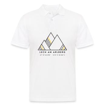 Minimalistisches Lech am Arlberg-Logo - Männer Poloshirt - Weiß - Vorne - Kai (181cm)