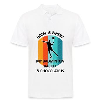 Badminton Badminton Badminton Player Chocolat - Polo Homme - blanc - Devant - Kai (181cm)