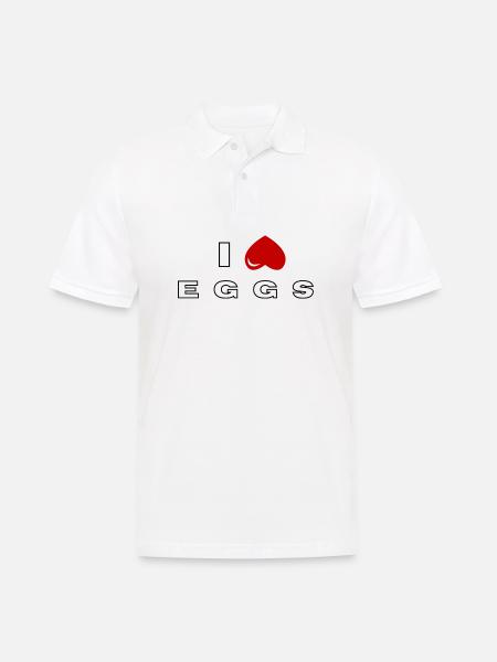 I hate Eggs - Men's Polo Shirt - white