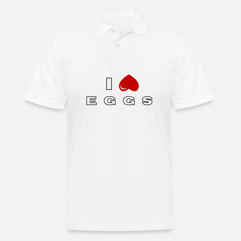 I hate Eggs - Men's Polo Shirt - white